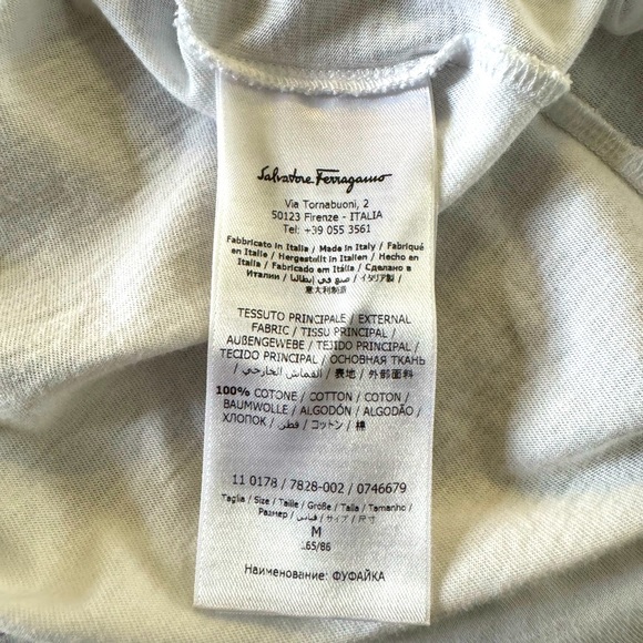 Salvatore Ferragamo logo print T-shirt excellent condition - Picture 5 of 5